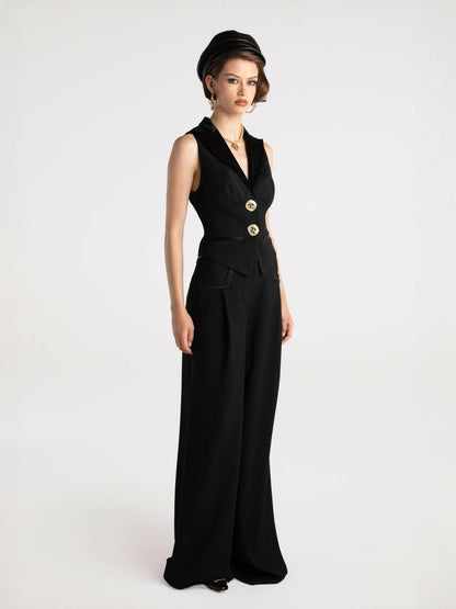Nana Jacqueline Diana Pants: Black Pants for Date Night Black
