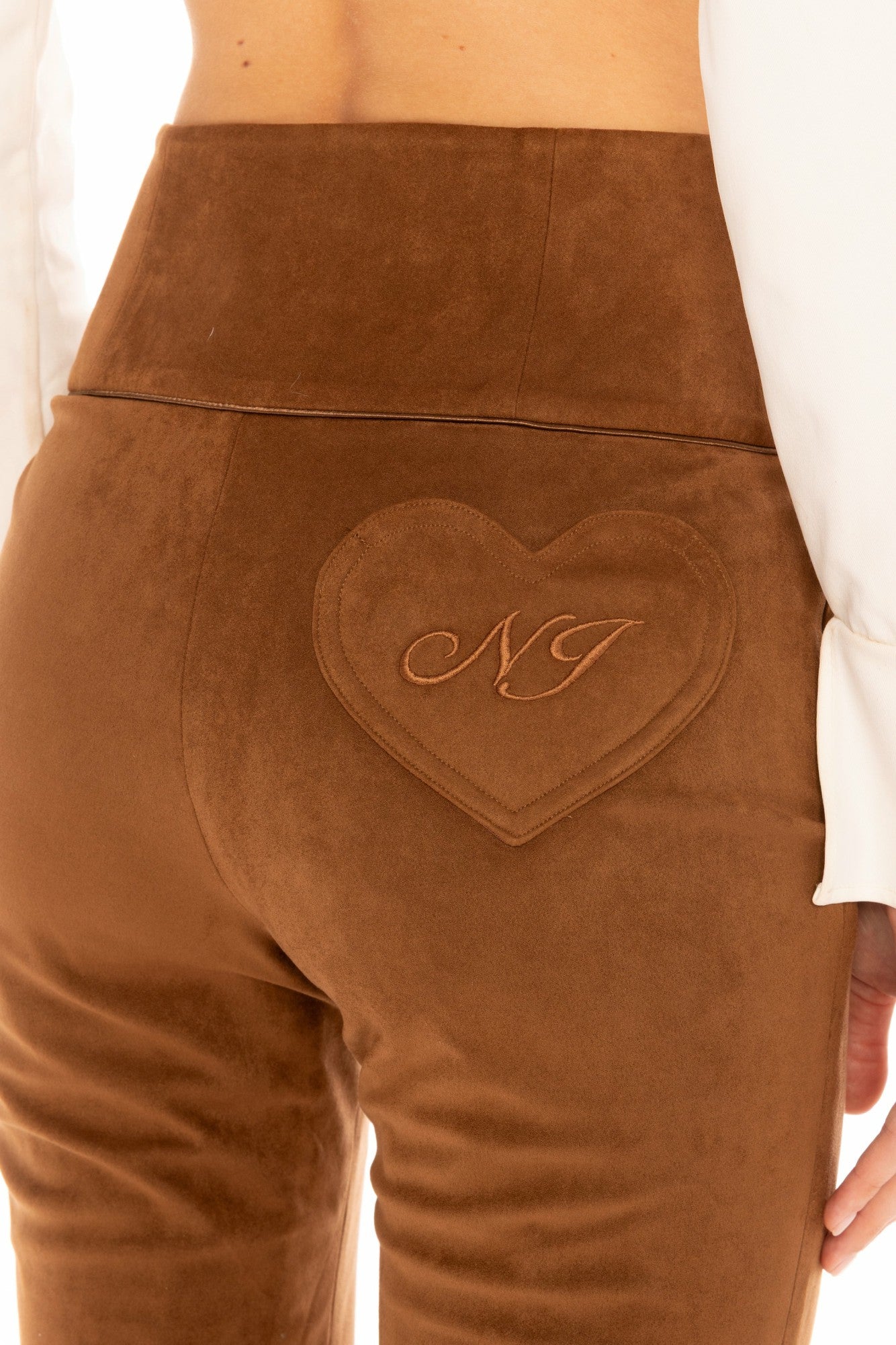Nana Jacqueline Hailey Flared Pants: Brown Pants for Date Night Brown