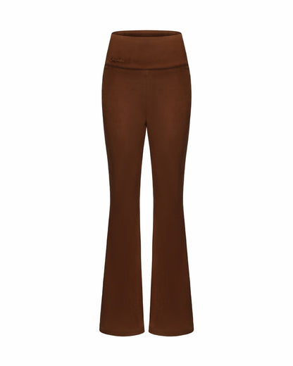 Nana Jacqueline Hailey Flared Pants: Brown Pants for Date Night Brown