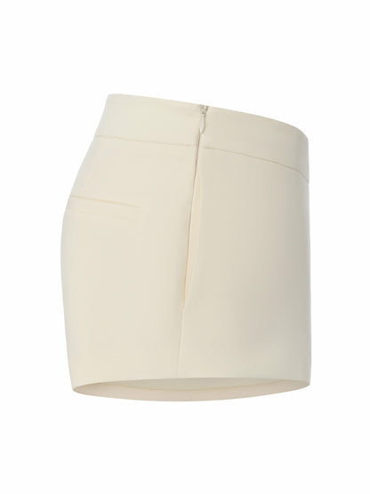 Nana Jacqueline Avalon Straight-Leg Champagne Shorts Champagne