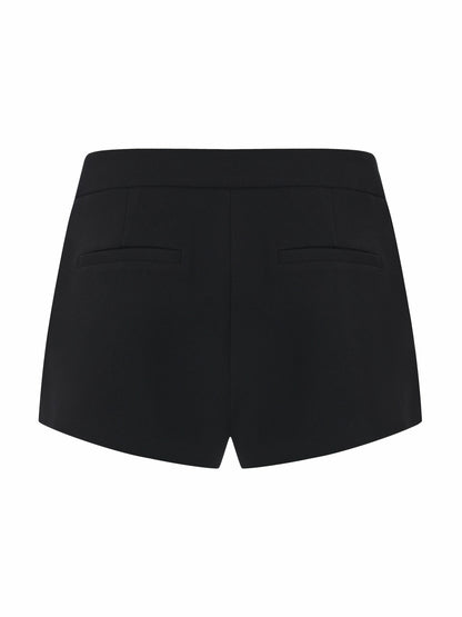 Nana Jacqueline Avalon Straight-Leg Black Shorts Black