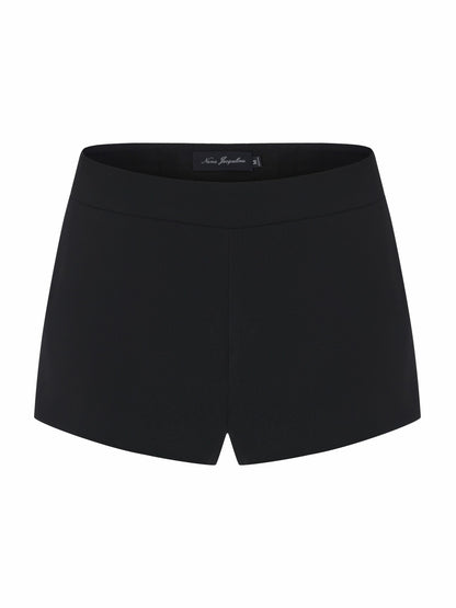 Nana Jacqueline Avalon Straight-Leg Black Shorts Black