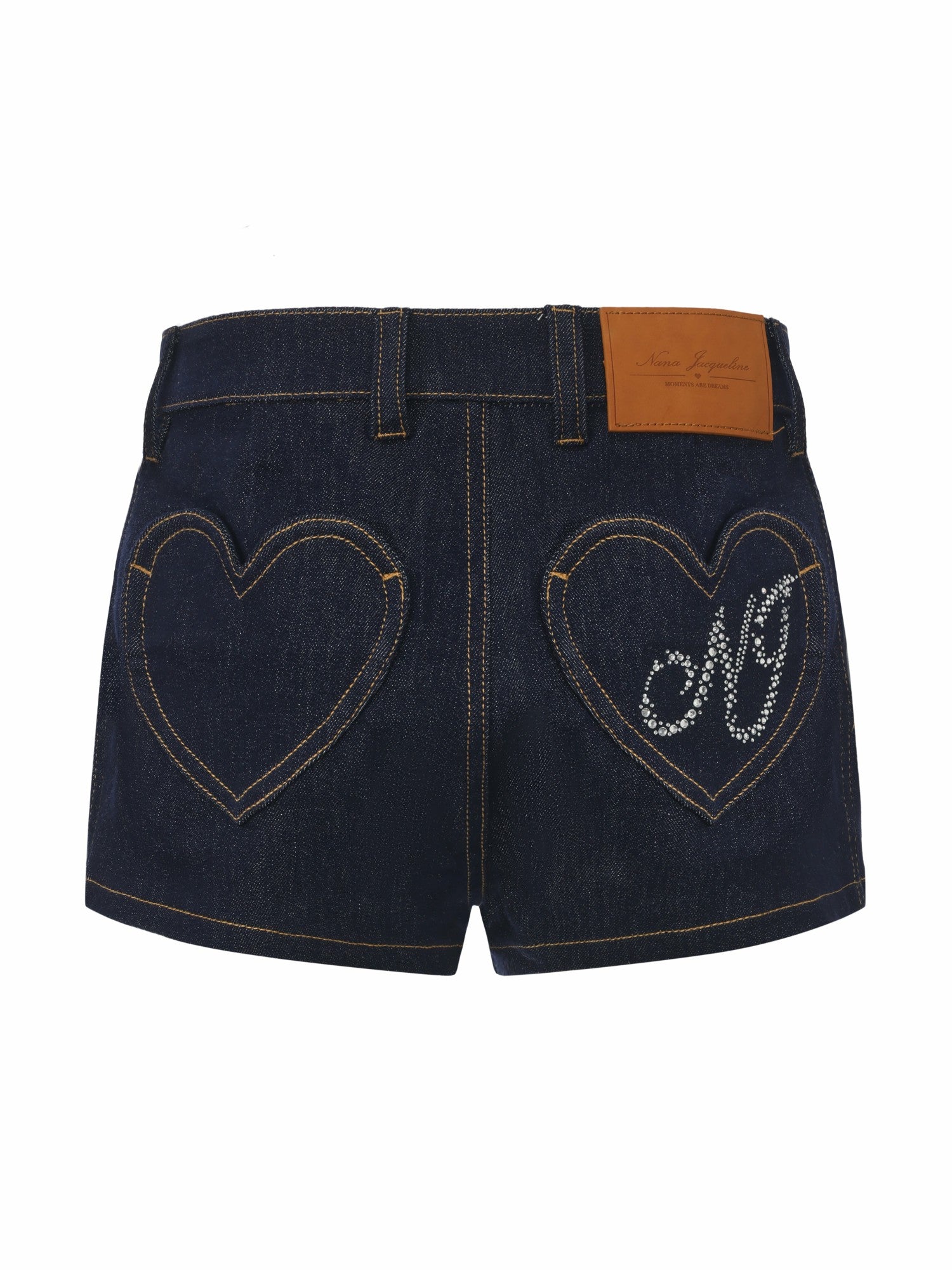 Nana Jacqueline Lexie Heart Pocket Blue Shorts Dark Blue