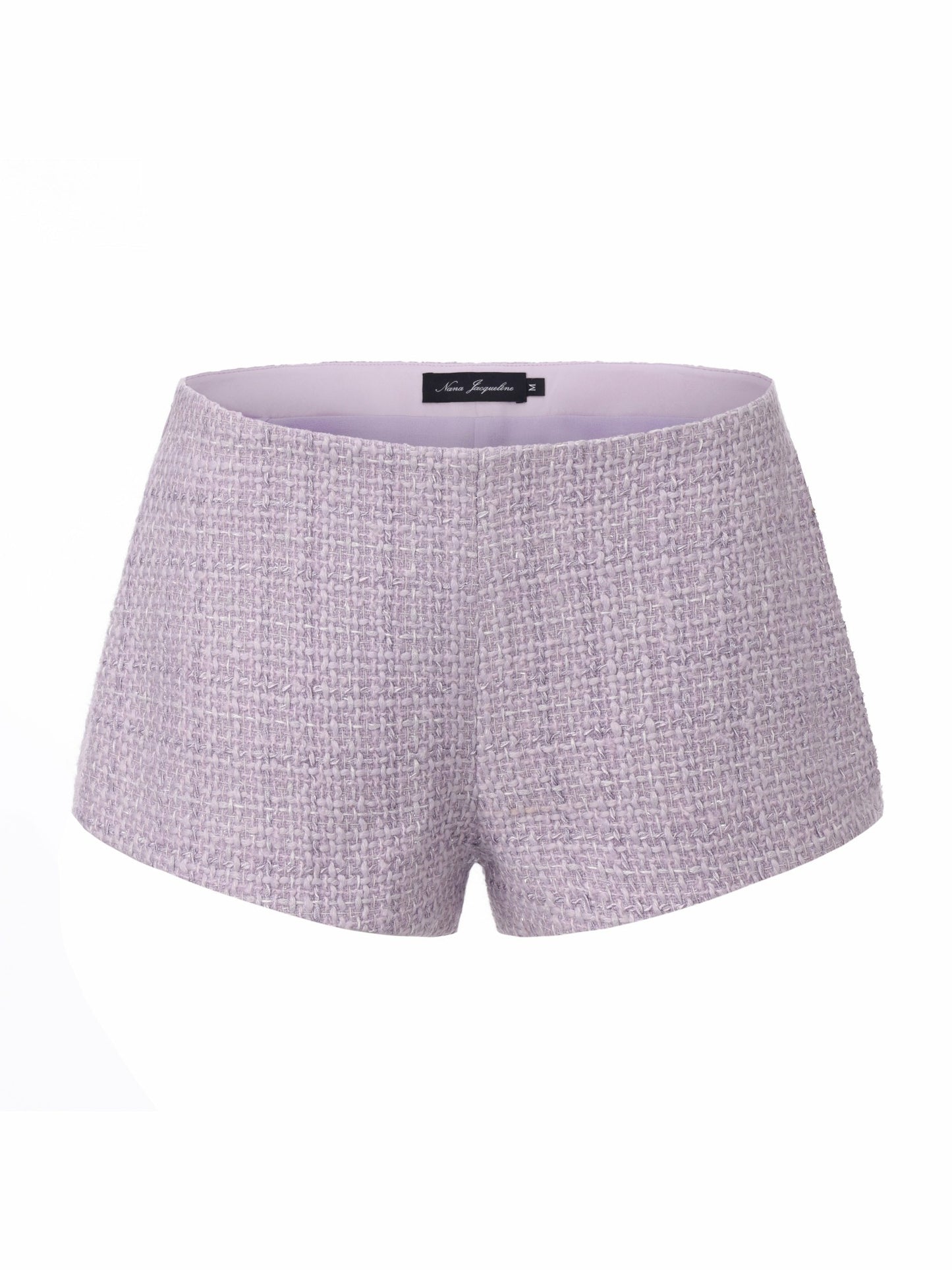 Nana Jacqueline Annabella Tweed Woven Purple Shorts Purple