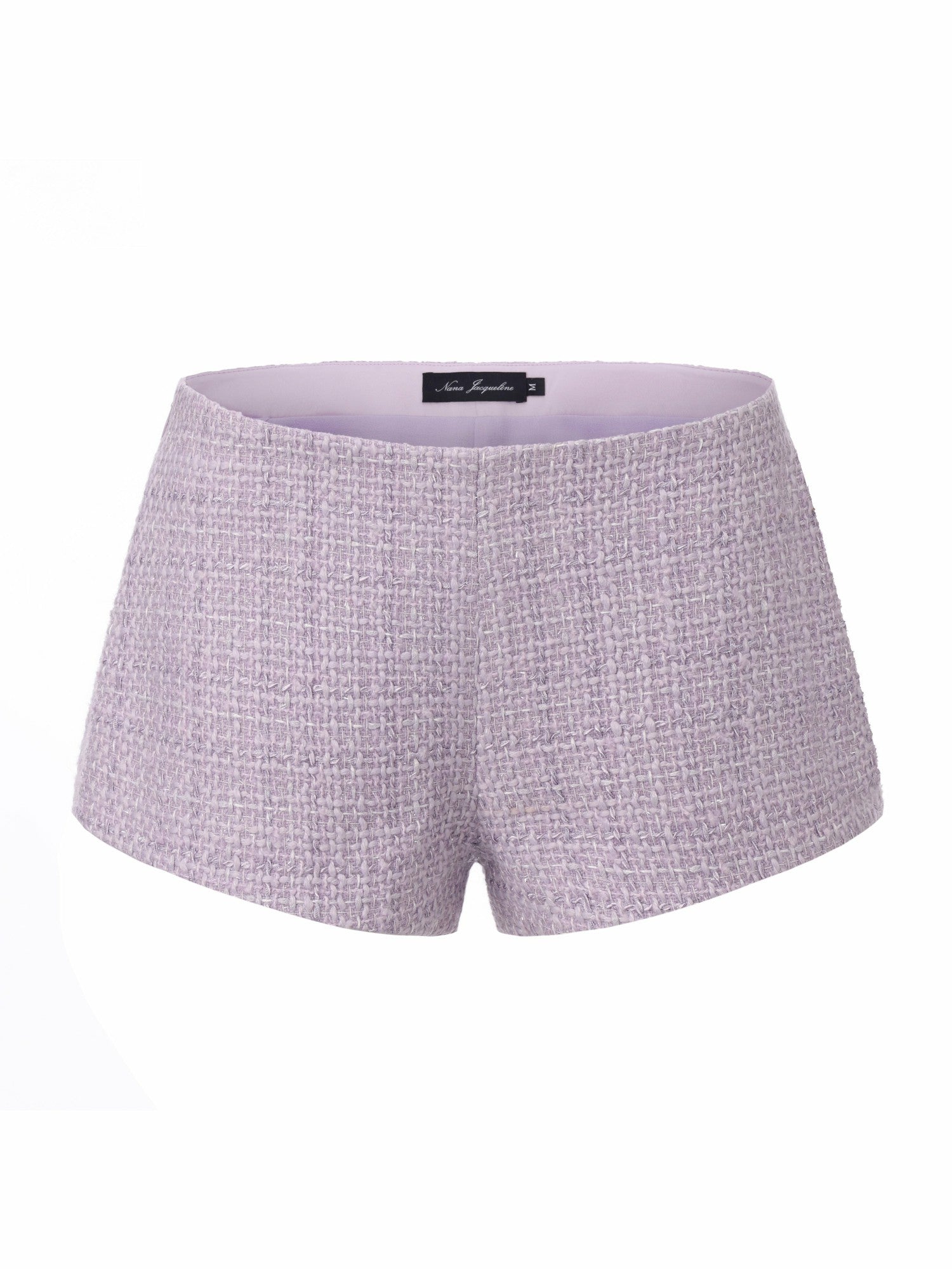 Nana Jacqueline Annabella Tweed Woven Purple Shorts Purple
