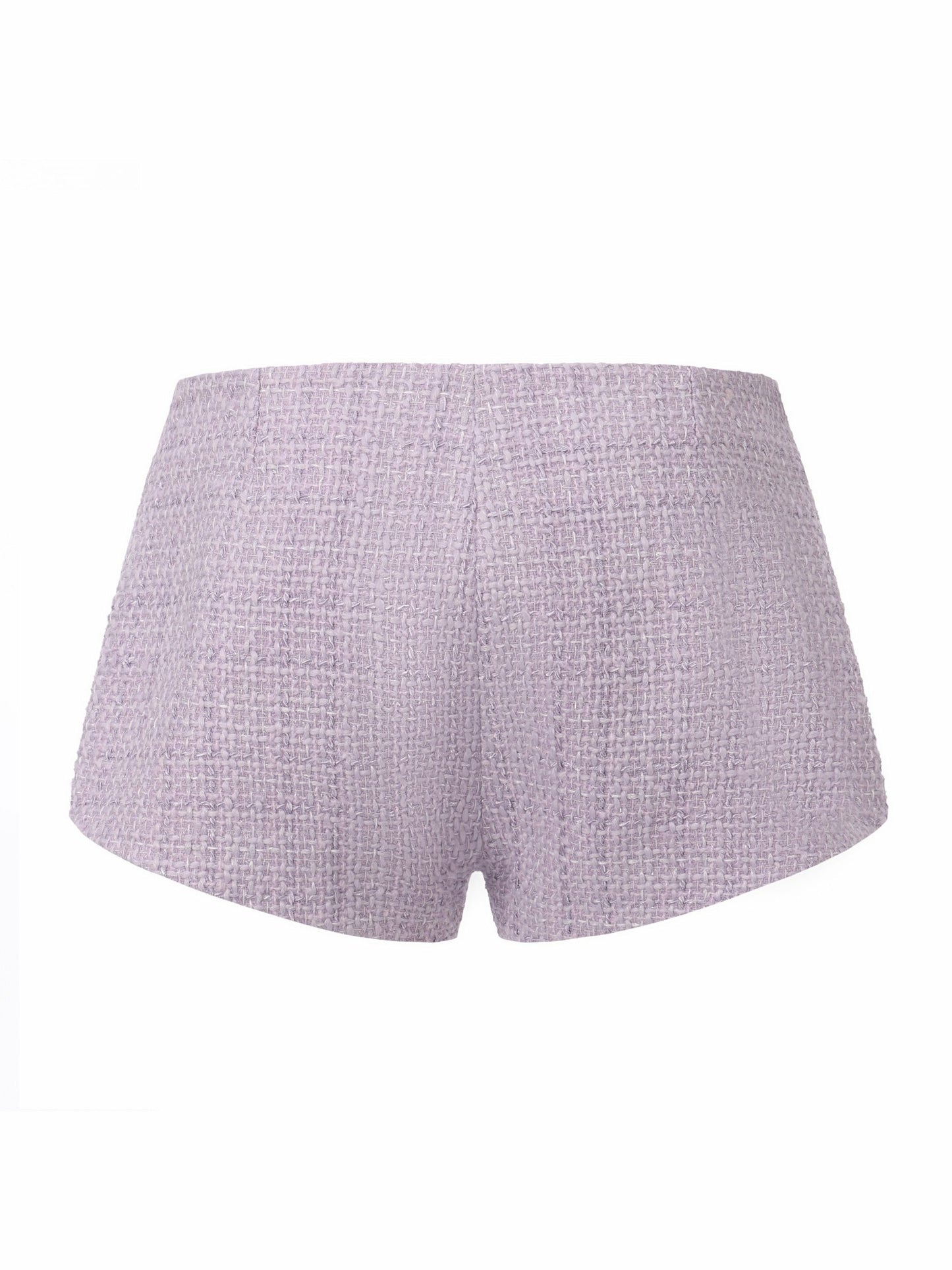 Nana Jacqueline Annabella Tweed Woven Purple Shorts Purple