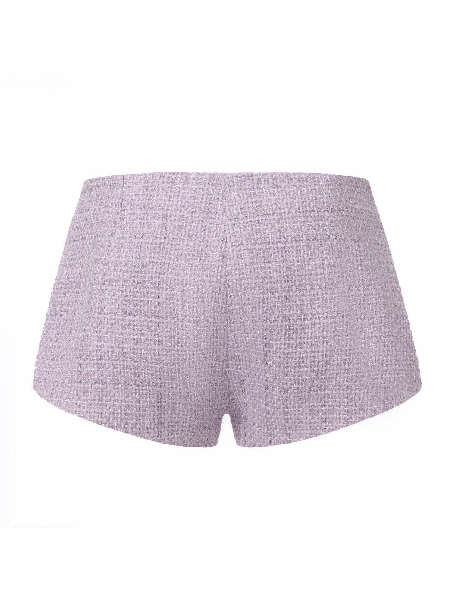 Nana Jacqueline Annabella Tweed Woven Purple Shorts Purple