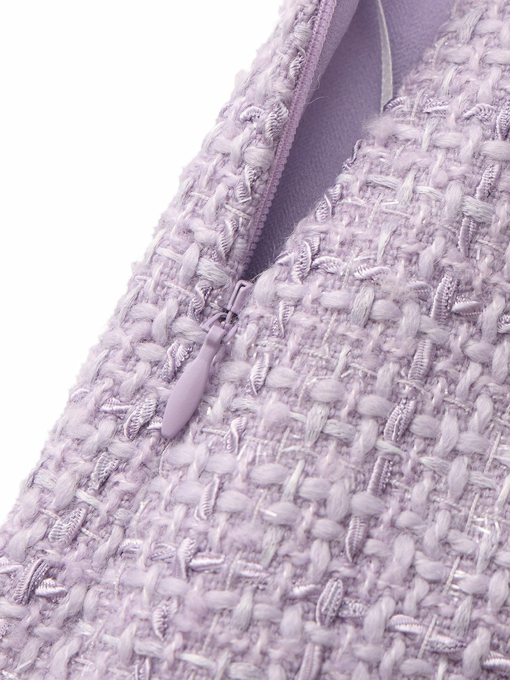 Nana Jacqueline Annabella Tweed Woven Purple Shorts Purple