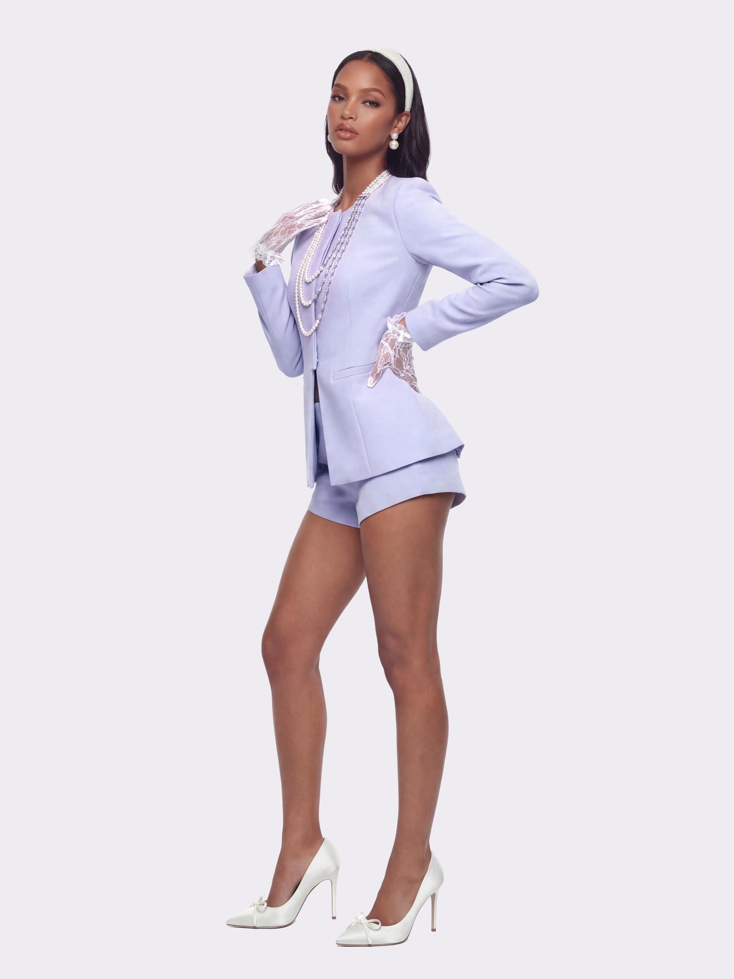 Nana Jacqueline Camille Purple Tailored Shorts Purple