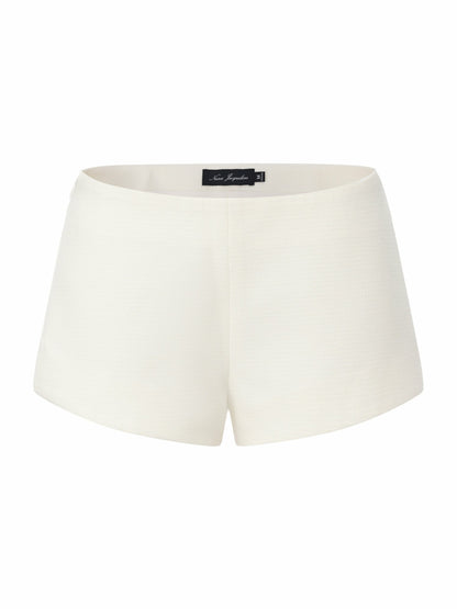 Nana Jacqueline Camille Mid-Rise White Tailored Shorts White