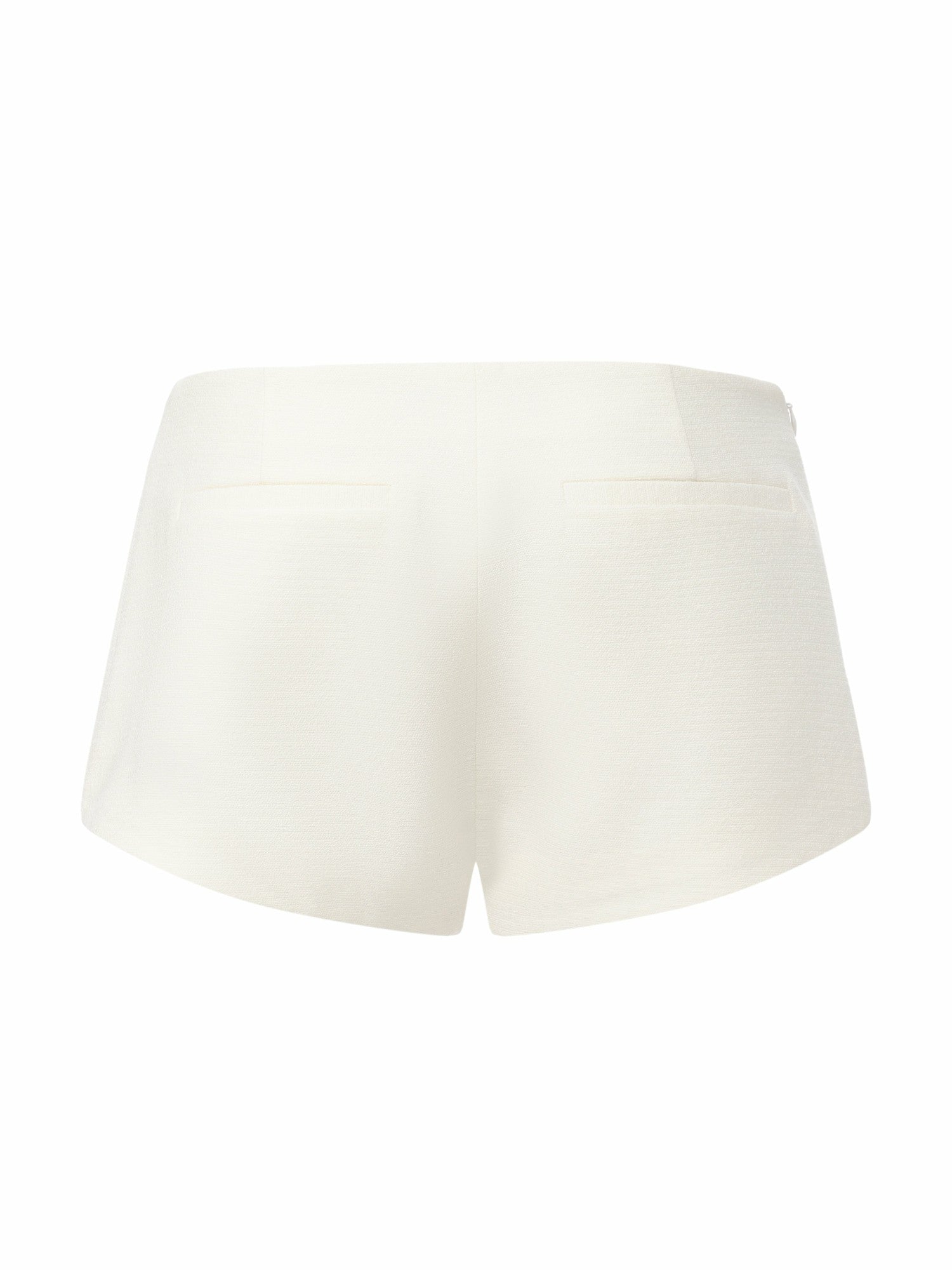 Nana Jacqueline Camille Mid-Rise White Tailored Shorts White