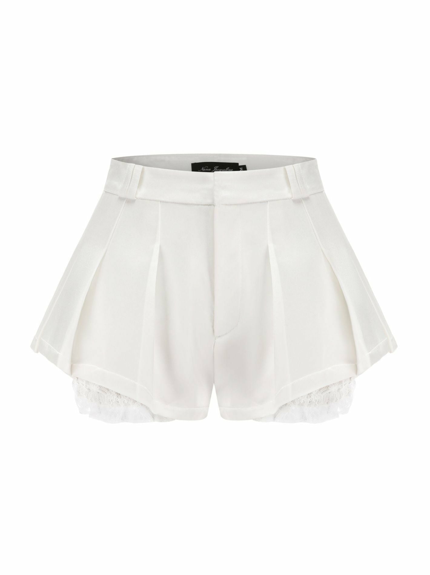 Nana Jacqueline White Milan Shorts: White Shorts for Resort Brunch White
