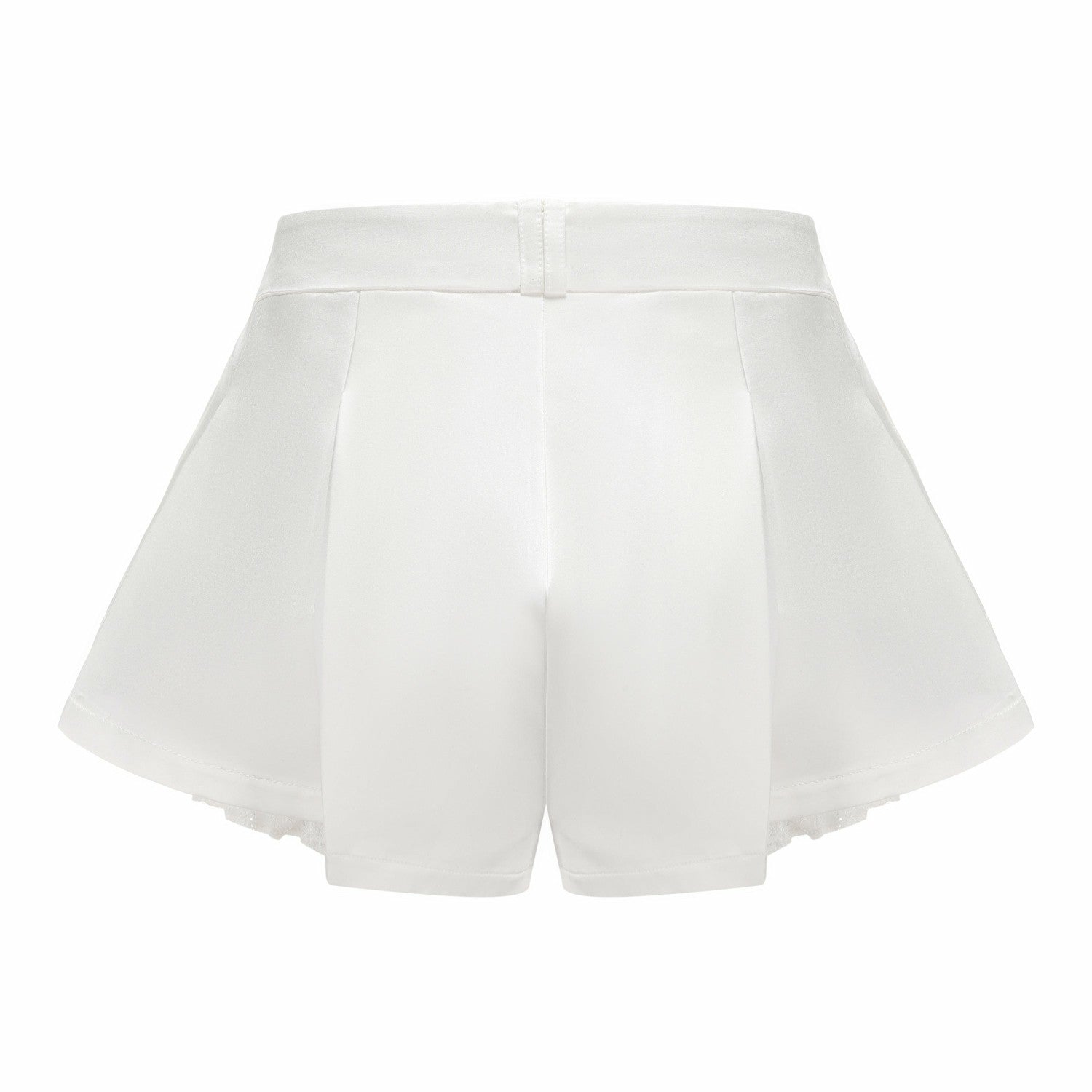 Nana Jacqueline White Milan Shorts: White Shorts for Resort Brunch White