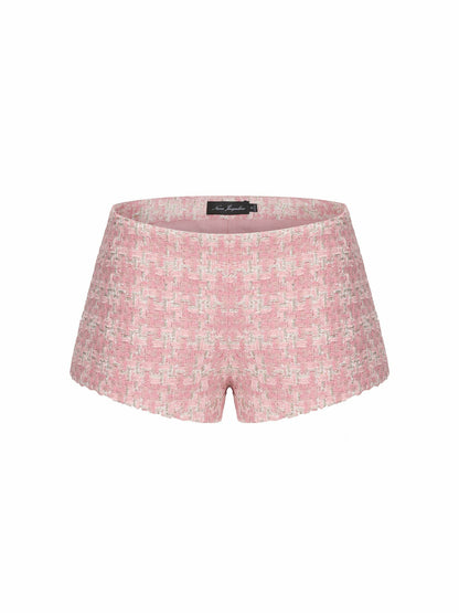 Nana Jacqueline Anabella Shorts: Pink Shorts for Brunch Pink Checkered