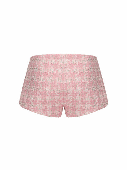 Nana Jacqueline Anabella Shorts: Pink Shorts for Brunch Pink Checkered