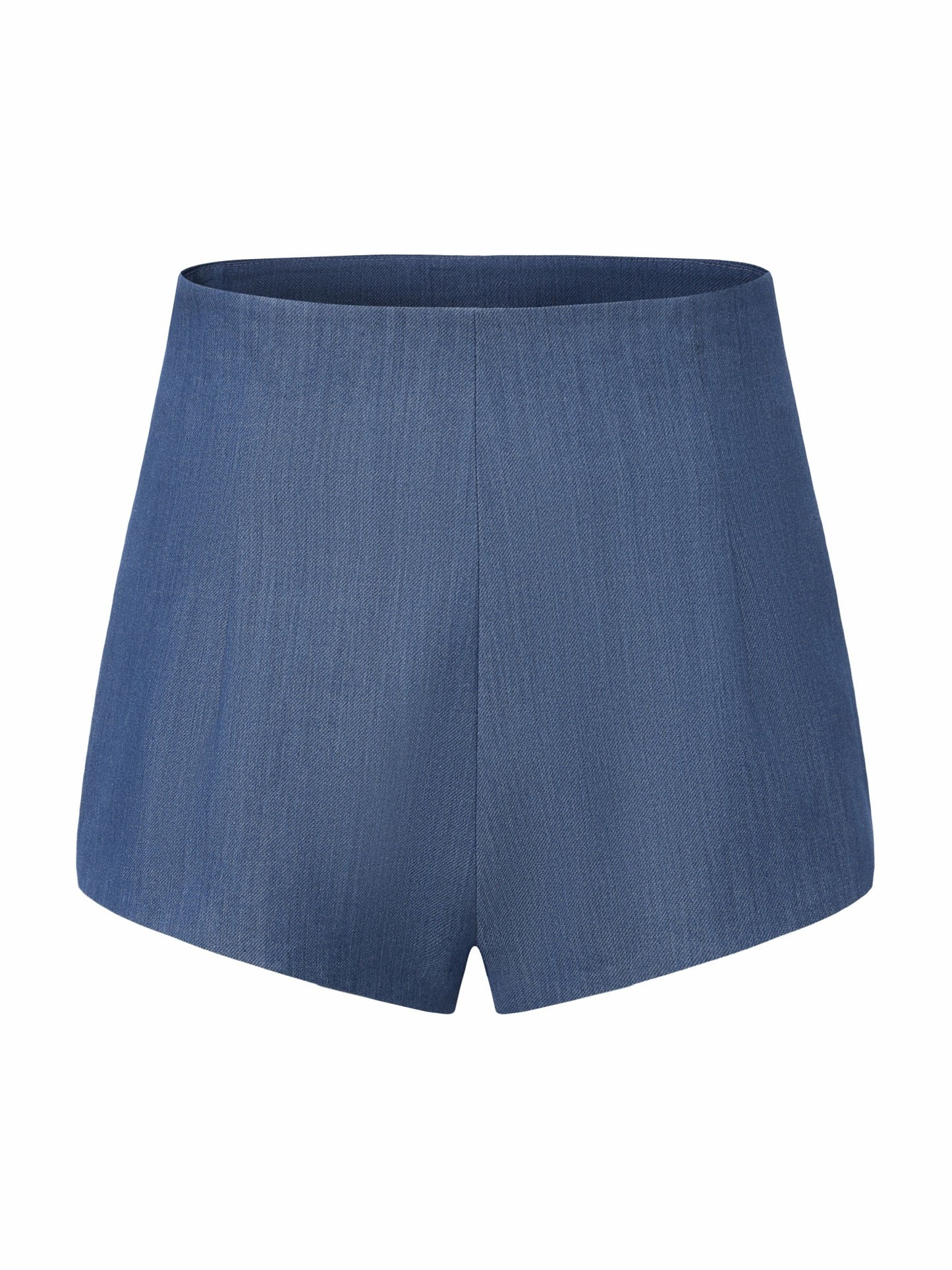 Nana Jacqueline Amara High-Waist Faux-Denim Blue Shorts Blue