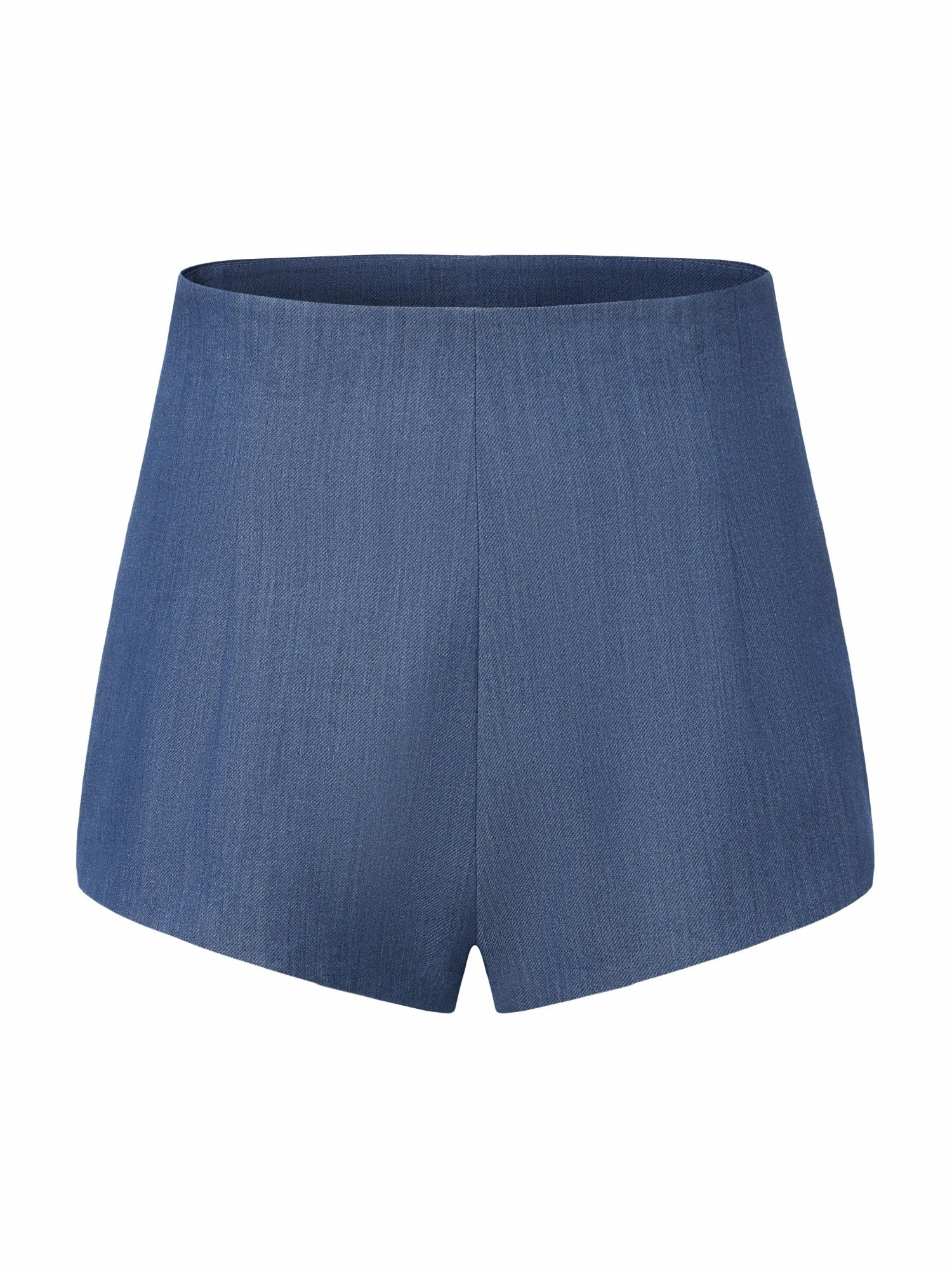 Nana Jacqueline Amara High-Waist Faux-Denim Blue Shorts Blue