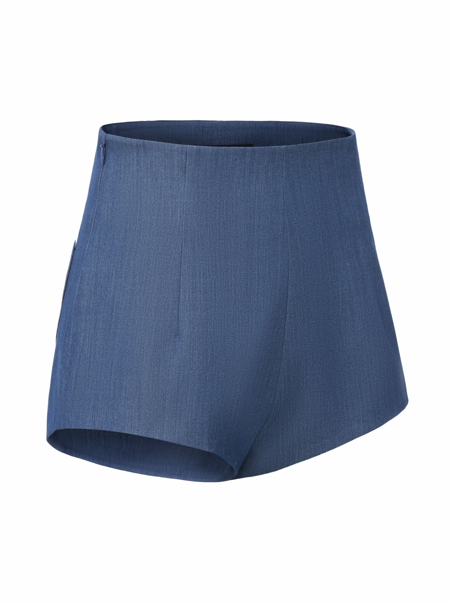 Nana Jacqueline Amara High-Waist Faux-Denim Blue Shorts Blue