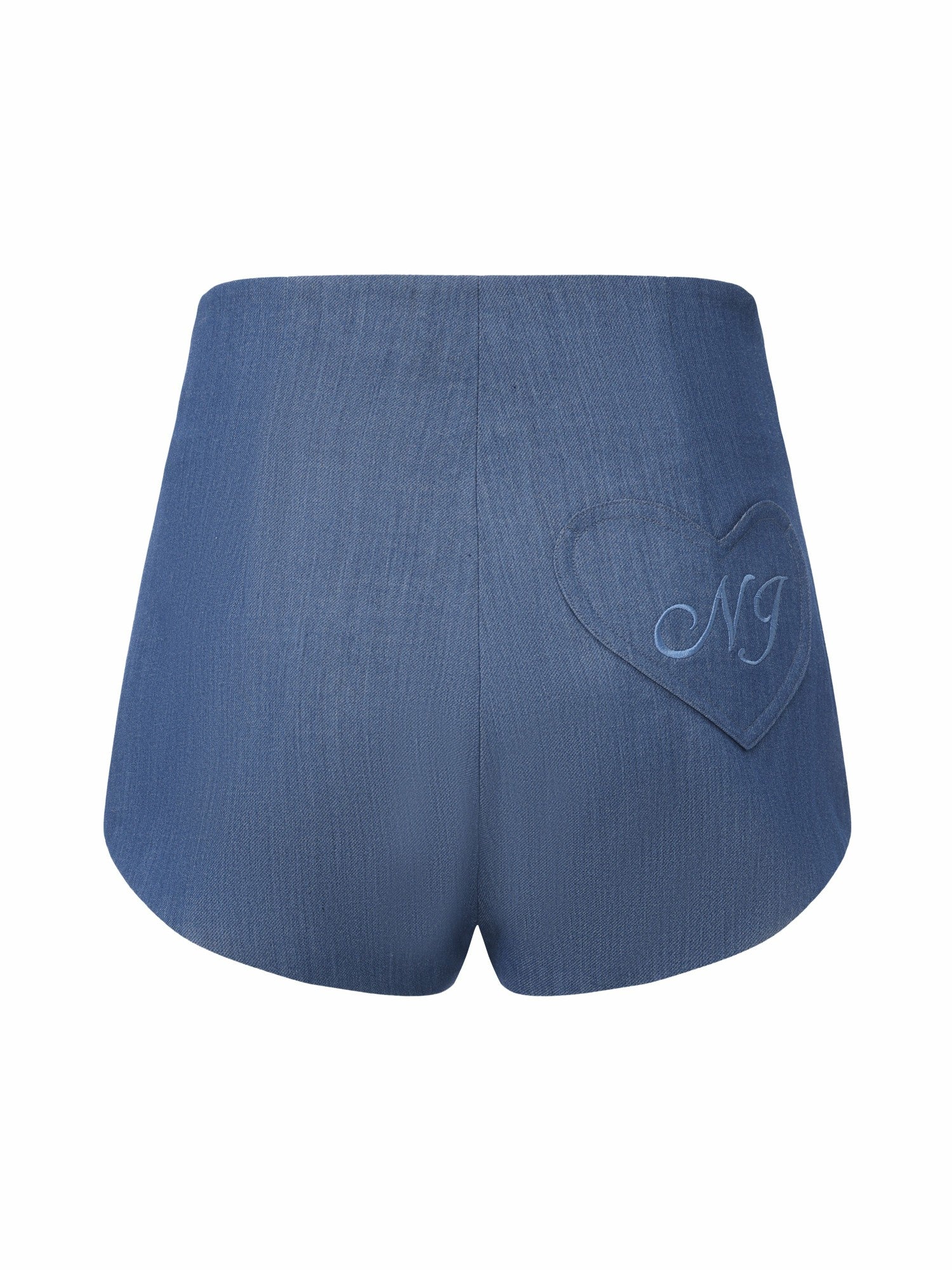 Nana Jacqueline Amara High-Waist Faux-Denim Blue Shorts Blue