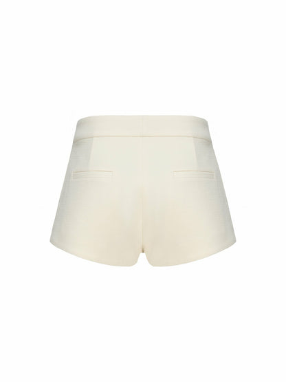 Nana Jacqueline Lisette Shorts: Ivory Shorts for Brunch Ivory