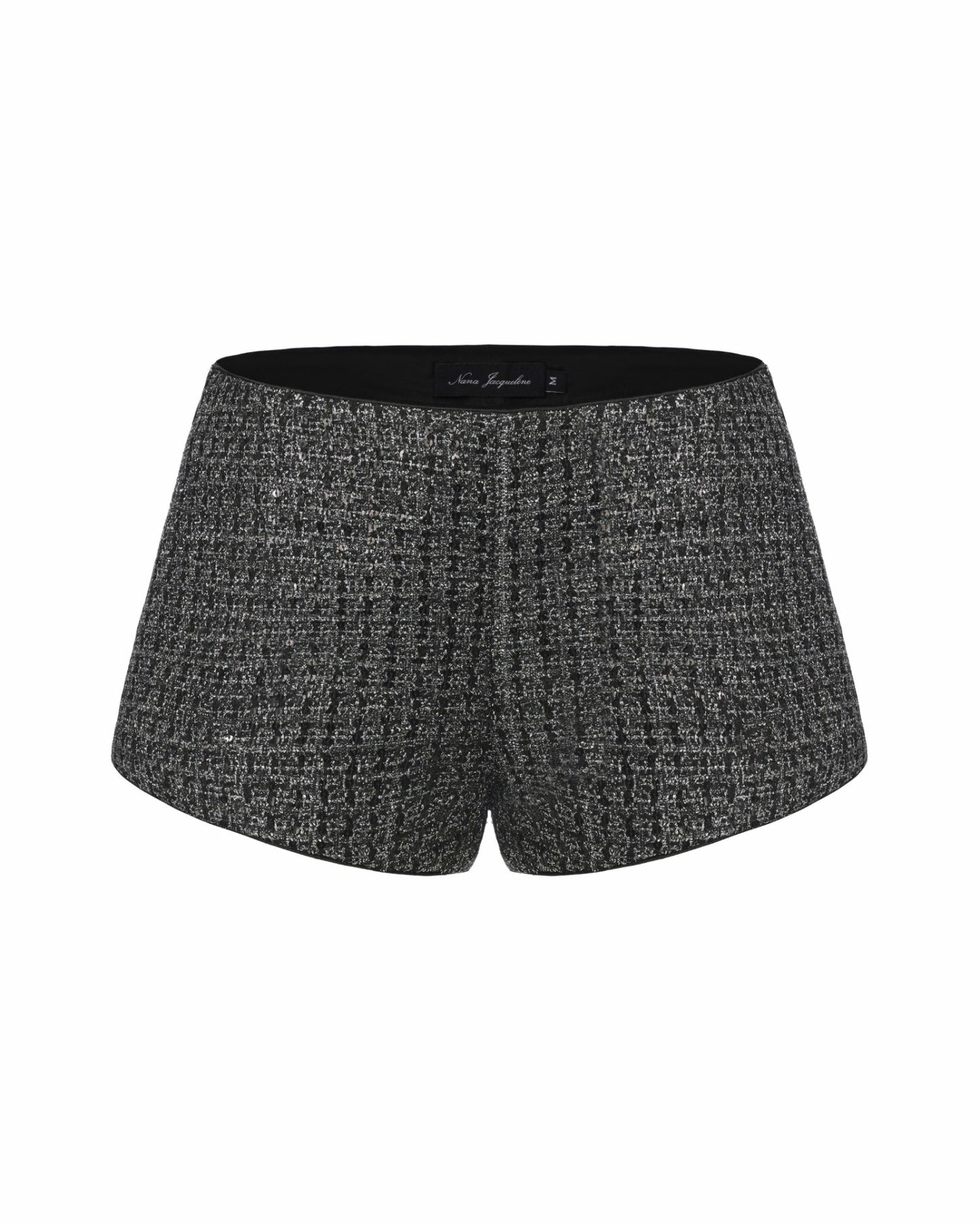Nana Jacqueline Anabella Shorts: Black Shorts for Cocktail Party Black & Silver