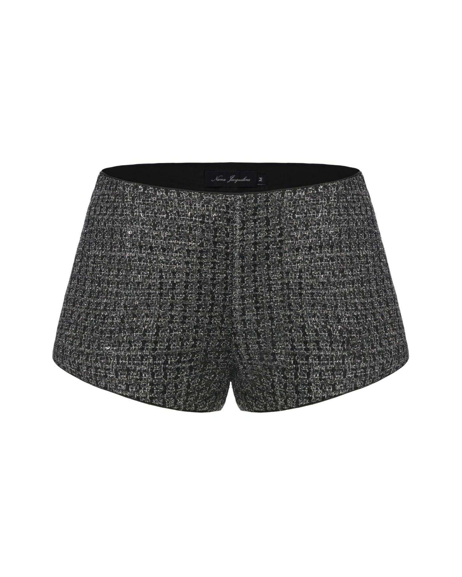 Nana Jacqueline Anabella Shorts: Black Shorts for Cocktail Party Black & Silver