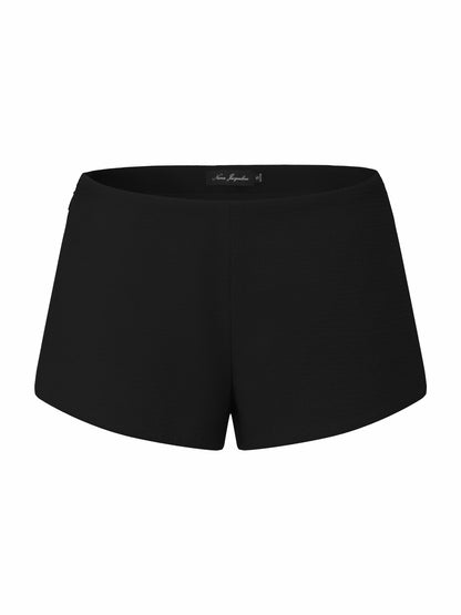 Nana Jacqueline Camille Mid-Rise Black Tailored Shorts Black