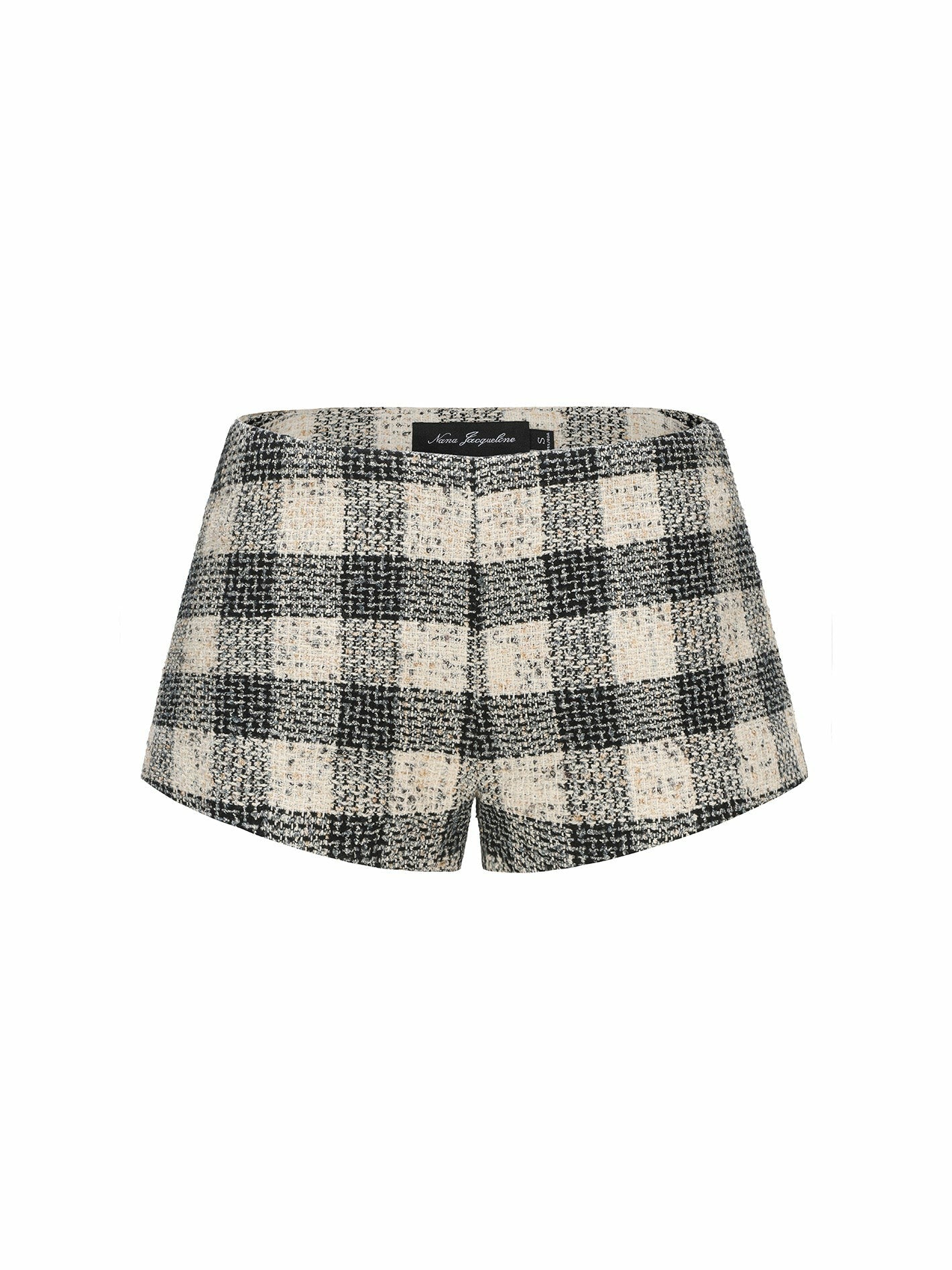 Nana Jacqueline Anabella Shorts: Black Shorts for Date Night Black Checkered