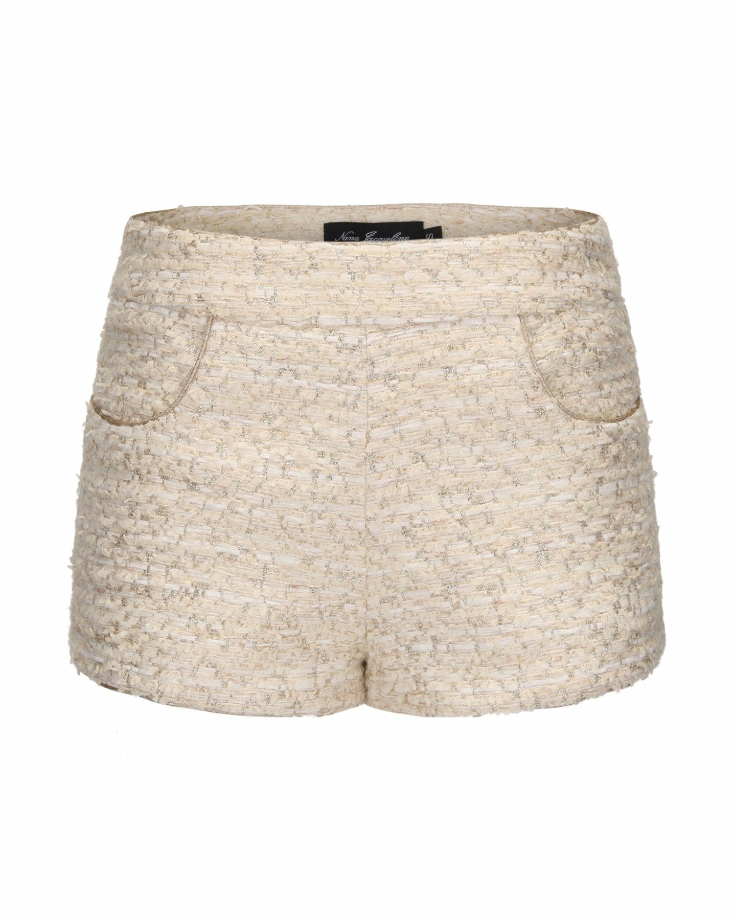 Nana Jacqueline Evelyn Tweed Shorts: White Shorts for Brunch White