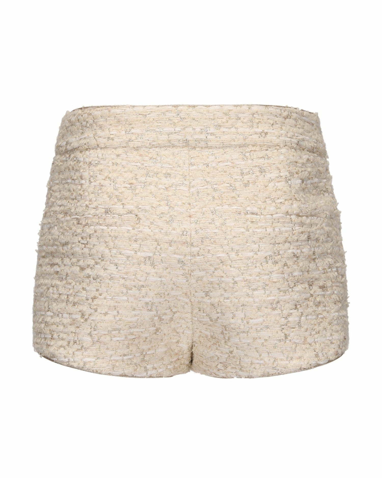 Nana Jacqueline Evelyn Tweed Shorts: White Shorts for Brunch White