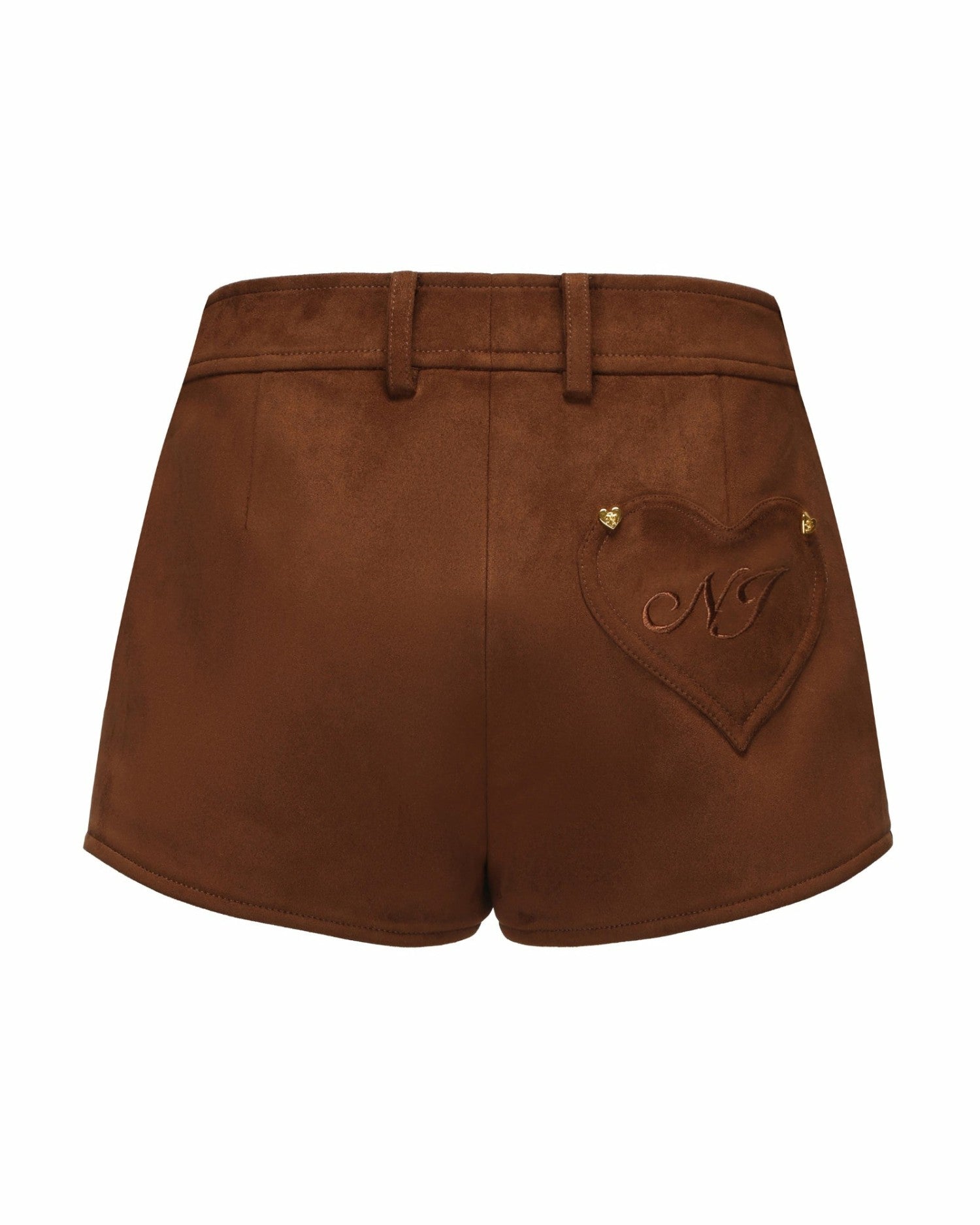 Nana Jacqueline Sienna Suede Shorts: Brown Shorts for Date Night Brown