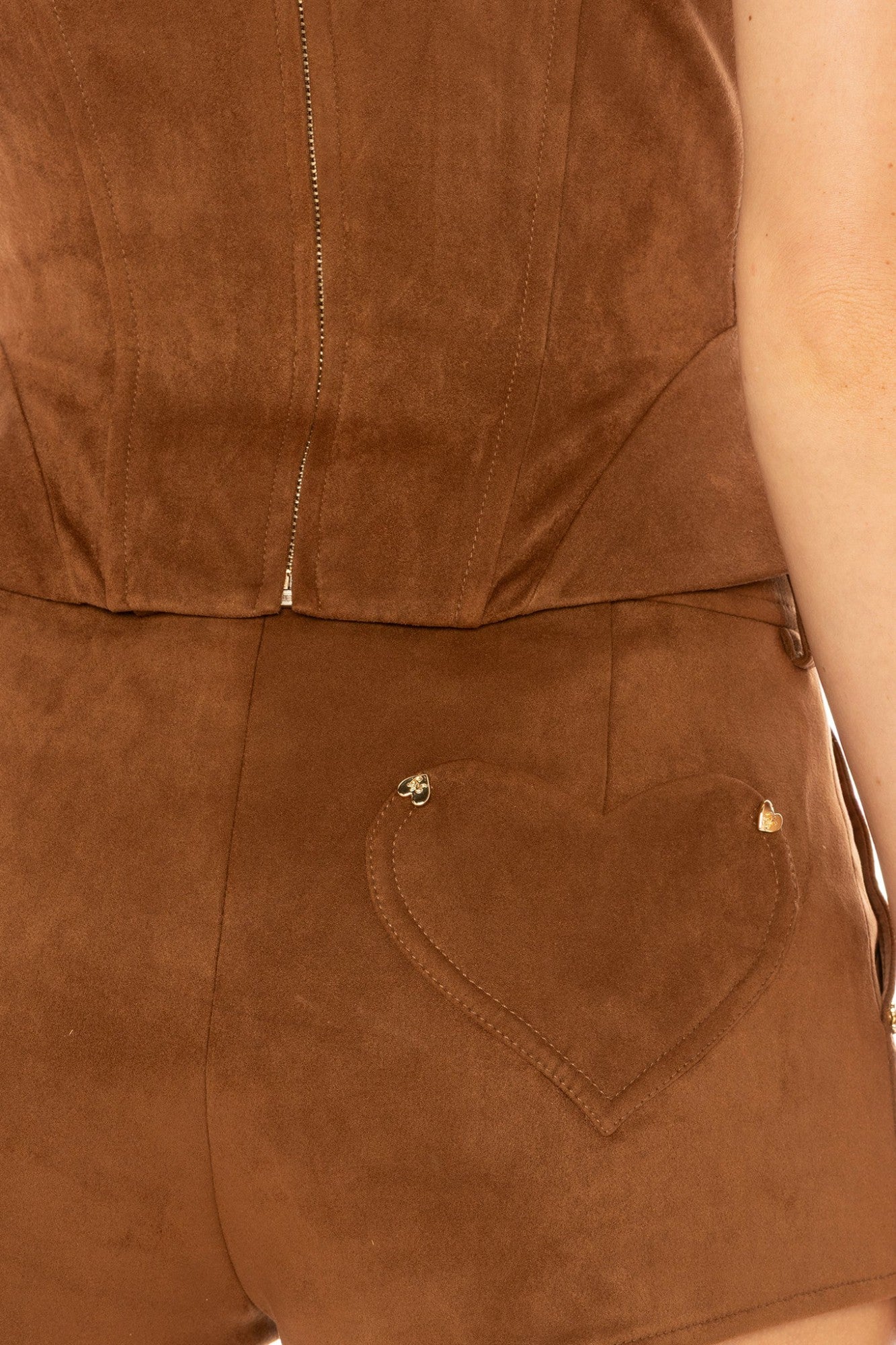 Nana Jacqueline Sienna Suede Shorts: Brown Shorts for Date Night Brown