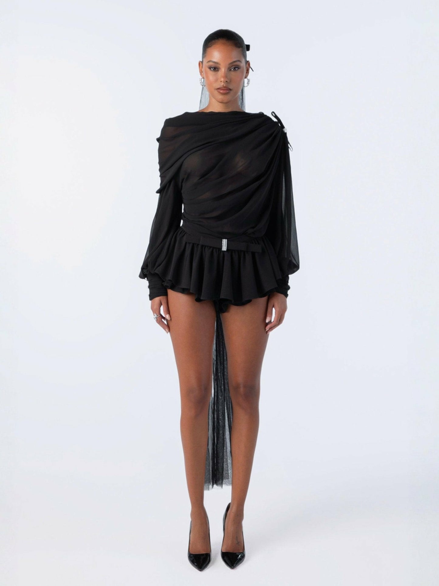 Nana Jacqueline Demi Shorts: Black Shorts for Girls' Night Out Black