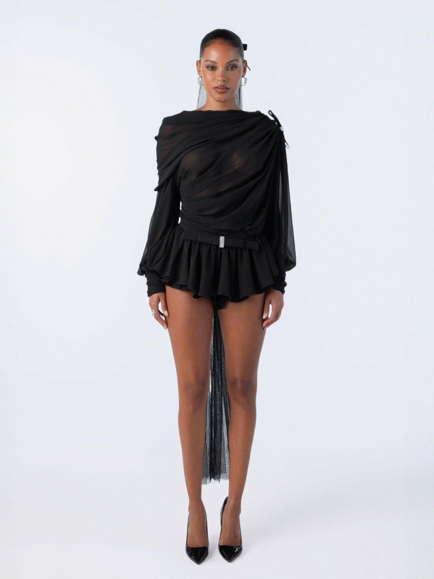Nana Jacqueline Demi Shorts: Black Shorts for Girls' Night Out Black
