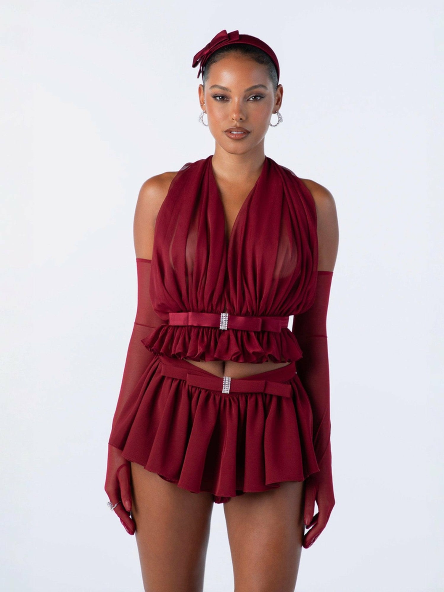 Nana Jacqueline Demi Shorts: Red Shorts for Birthday Celebration Red