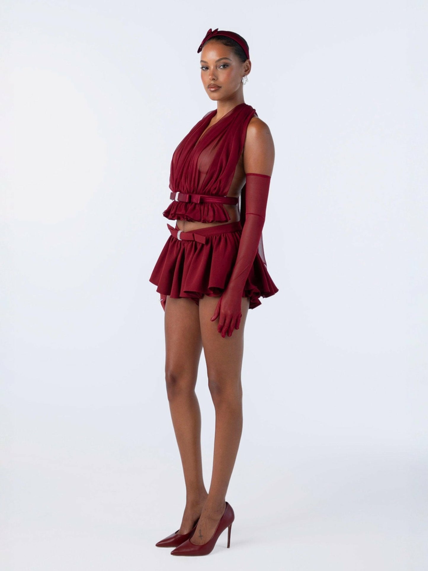 Nana Jacqueline Demi Shorts: Red Shorts for Birthday Celebration Red