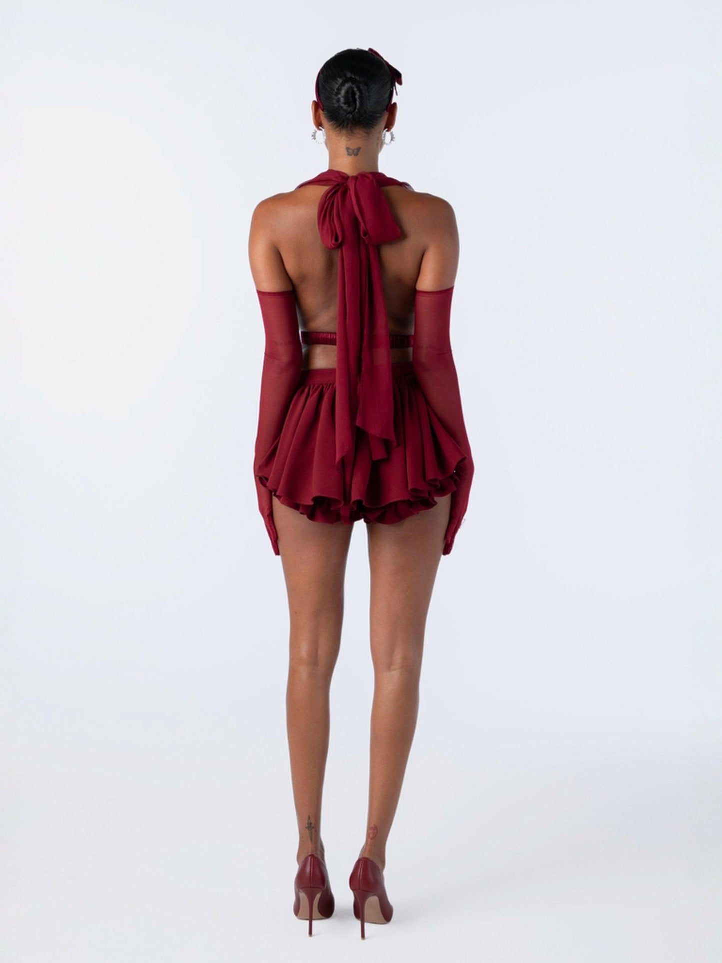 Nana Jacqueline Demi Shorts: Red Shorts for Birthday Celebration Red
