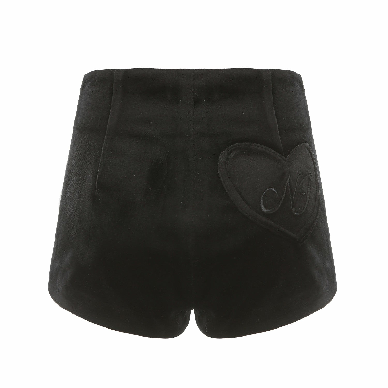 Nana Jacqueline Shay Shorts: Black Velvet Shorts for Cocktail Party Black