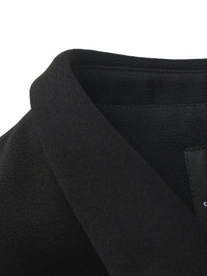Nana Jacqueline Alina Cinched-Waist Black Top Black