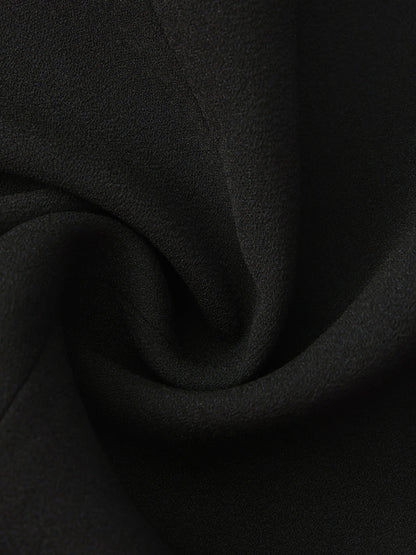 Nana Jacqueline Alina Cinched-Waist Black Top Black