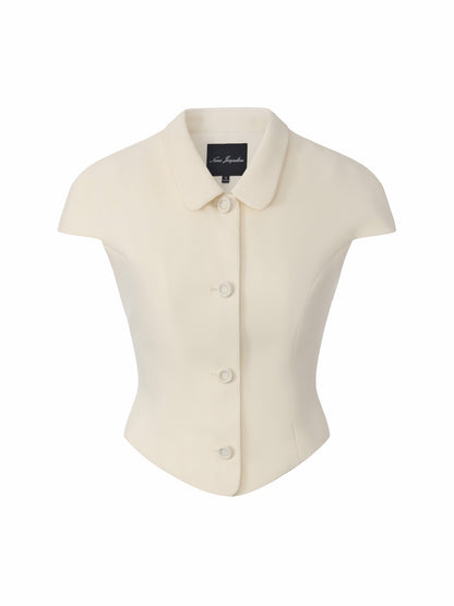 Nana Jacqueline Alina Cap Sleeve Champagne Top Champagne