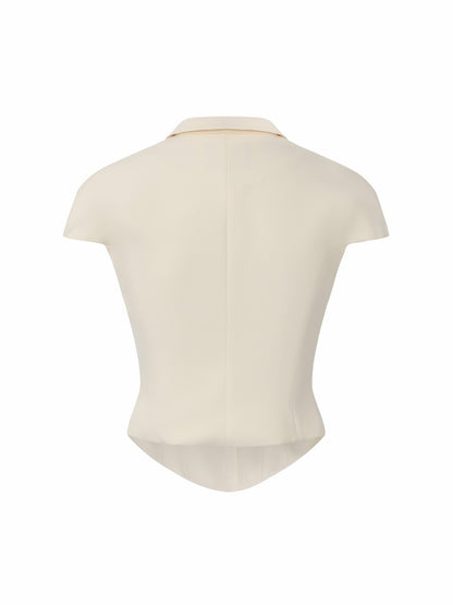 Nana Jacqueline Alina Cap Sleeve Champagne Top Champagne