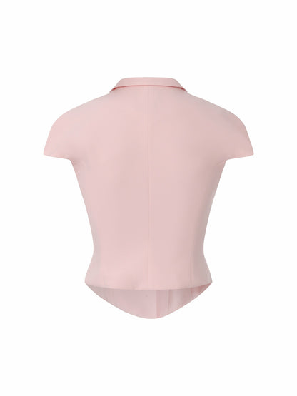 Nana Jacqueline Alina Cap Sleeve Pink Top Pink