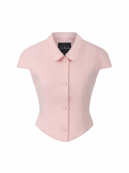 Nana Jacqueline Alina Cap Sleeve Pink Top Pink