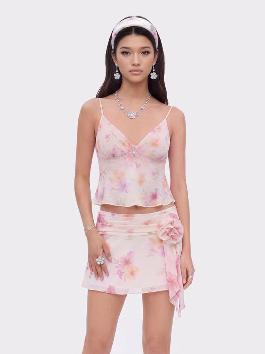 Nana Jacqueline Ophelia Floral Lace Ivory Top Ivory