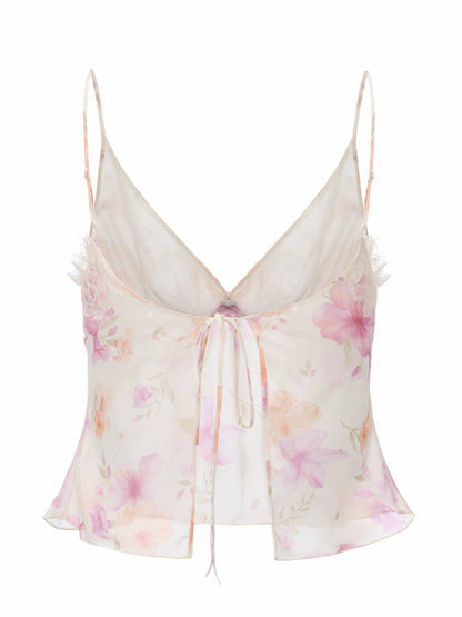 Nana Jacqueline Ophelia Floral Lace Ivory Top Ivory