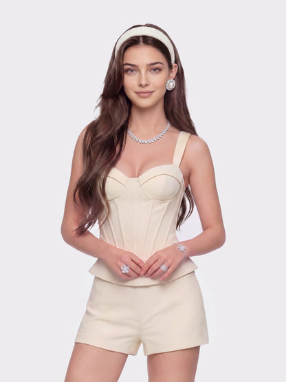 Nana Jacqueline Avalon Corset Champagne Top Champagne