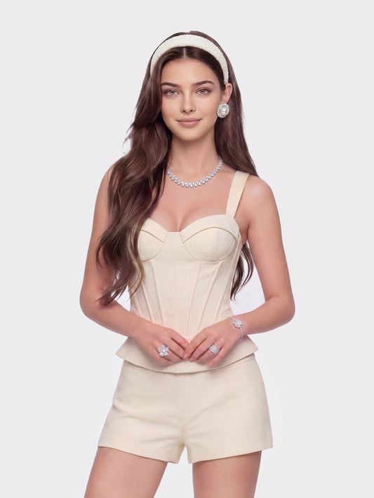 Nana Jacqueline Avalon Corset Champagne Top Champagne