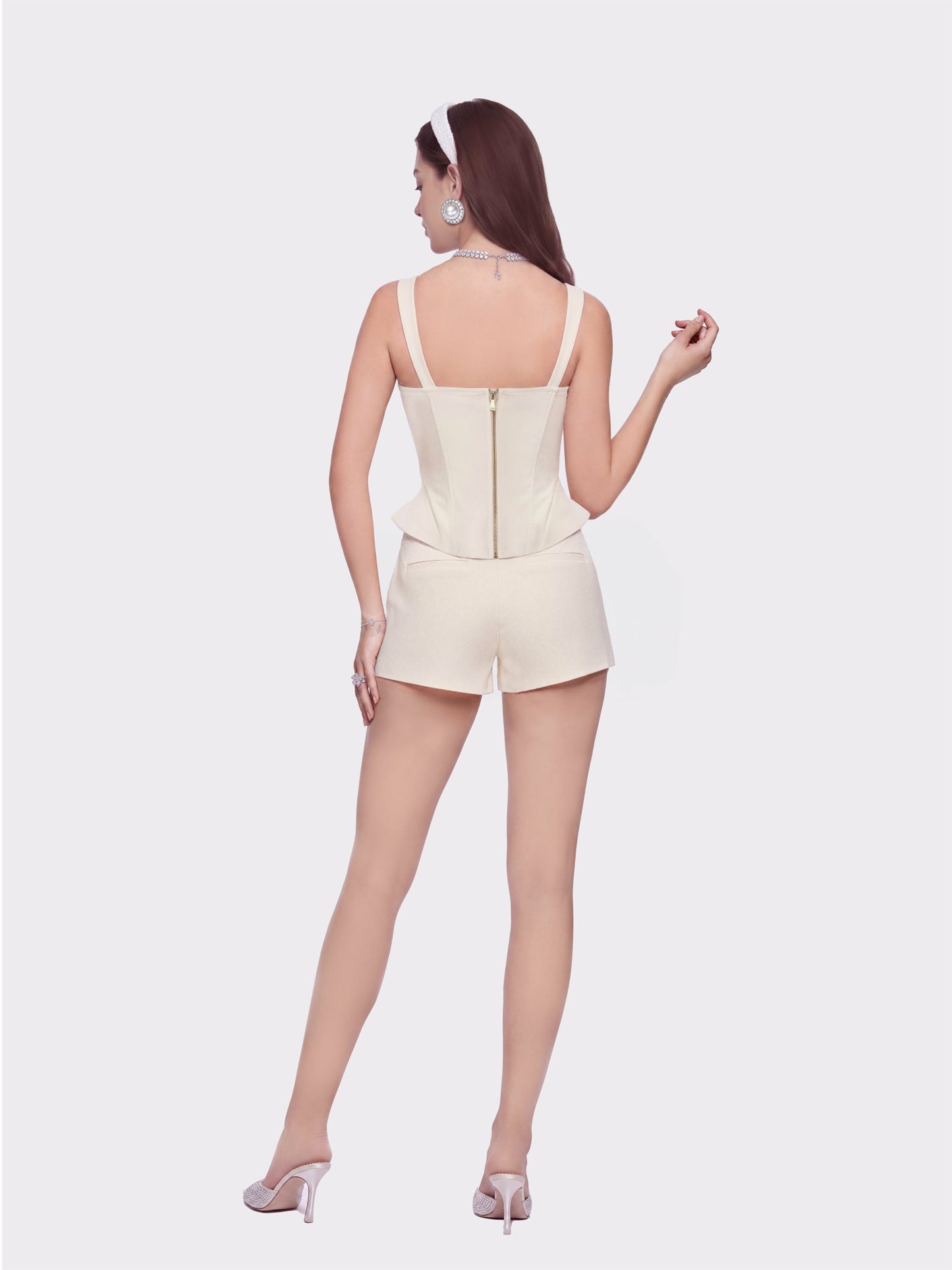 Nana Jacqueline Avalon Corset Champagne Top Champagne