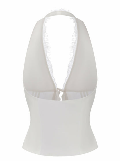 Nana Jacqueline Phoebe Open-Back White Top White